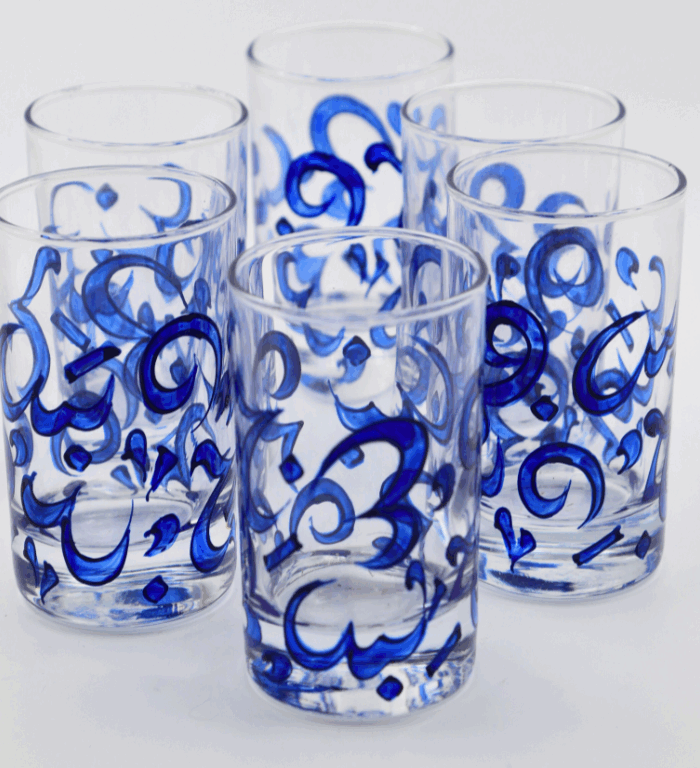 Glass in calligraphy